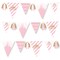 Big Dot of Happiness Little Princess Crown DIY Pink and Gold Princess Baby Shower or Birthday Party Pennant Garland Decoration Triangle Banner 30 Pc